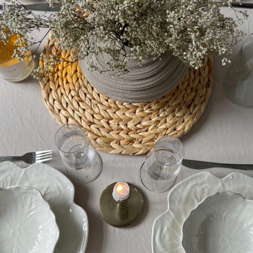 Round Woven Handmade Table Mat - Picture 10 of 11